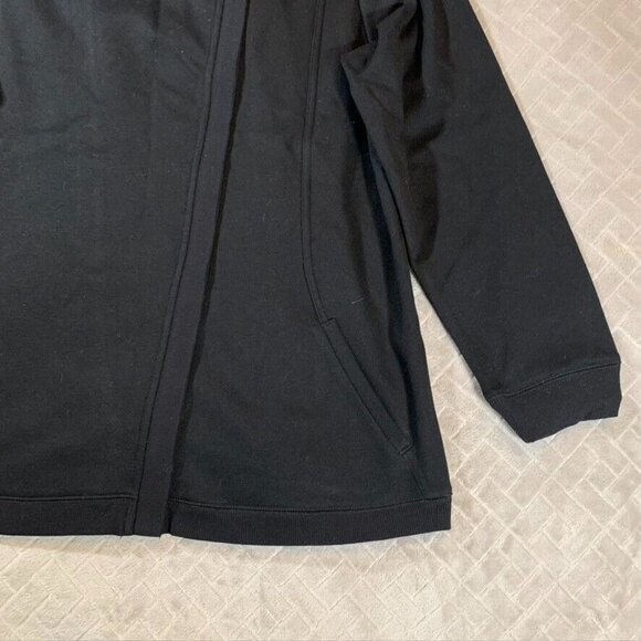 Chicos Weekends Womens XL Sweatshirt Black Full Zip Polyester Blend Lounge Relax - Picture 4 of 12